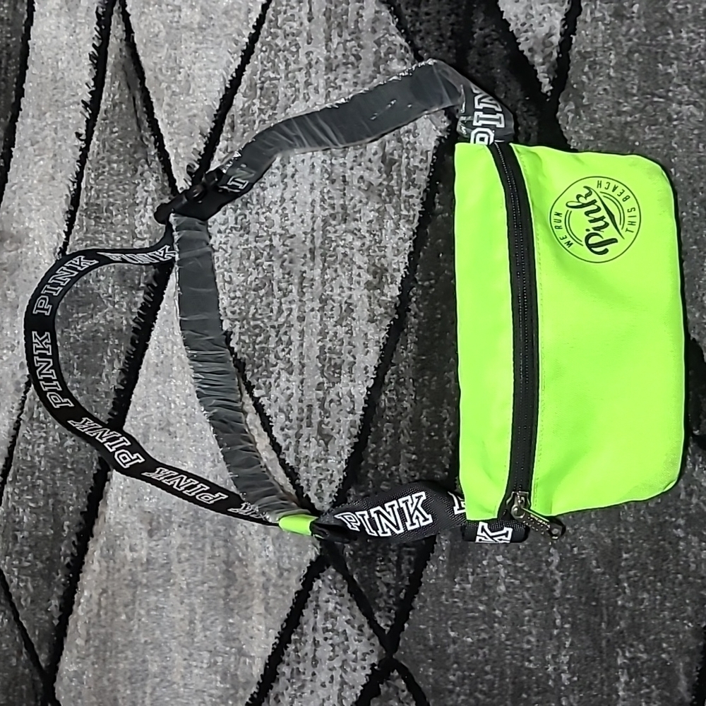 VS PINK Neon Green Adjustable Fanny-pack